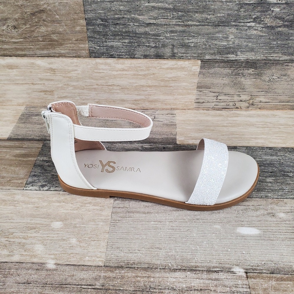 Yosi Samra Girls Miss Champbelle Glitter Sandals Youth Sz 4 4Y NEW NWOB